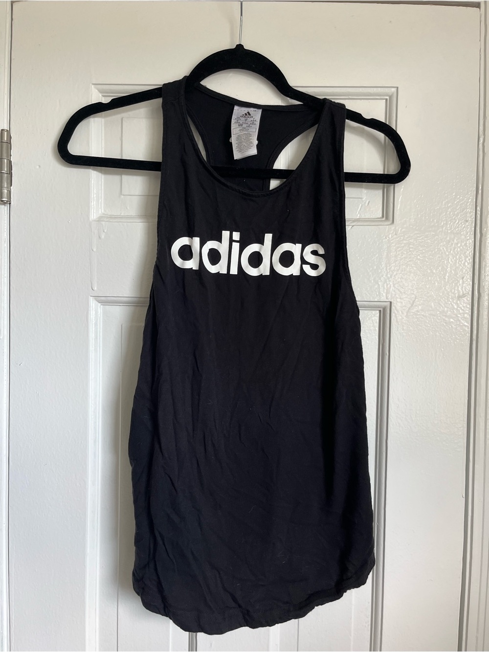 Adidas Black Logo Racerback Tank Top